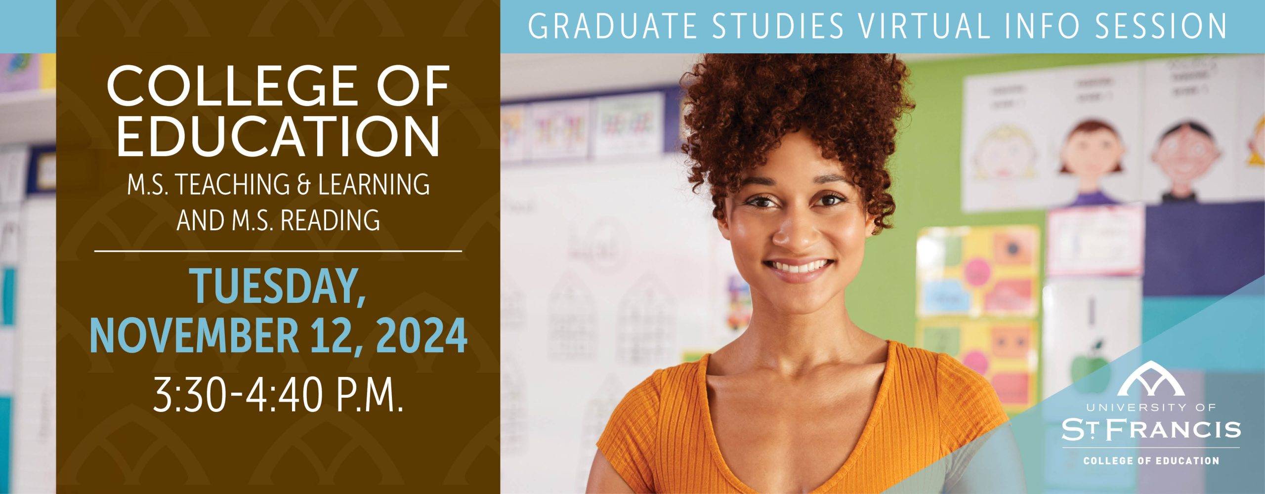 College of Education graduate information session on Tuesday, November 12, 2024