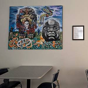 USF Commuter Lounge and mural 1