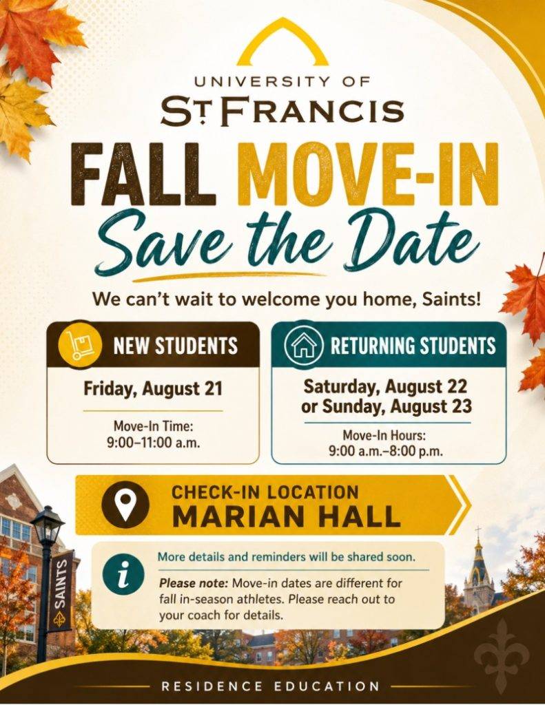 Fall Save the Dates 2026 Marian Hall